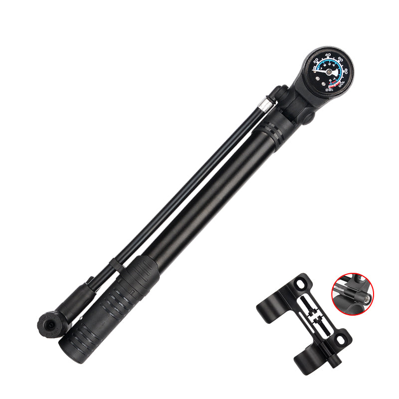 120PSI Aluminium Mini-Standfahrradpumpe mit Druckmesser
