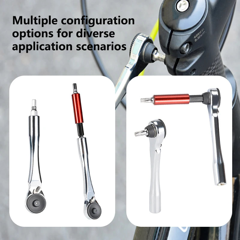 12-in-1 Ratchet Screwdriver Set for Bike Repair S2 Steel Bits