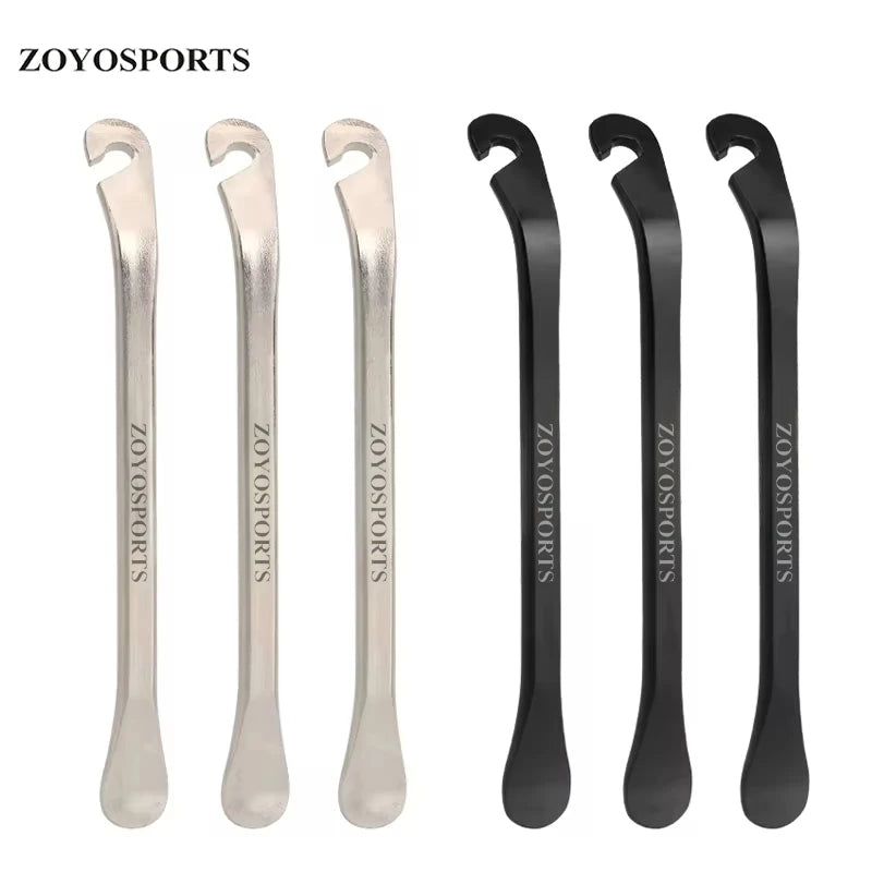 ZOYOSPORTS 3PCS Carbon Steel Bicycle Tire Lever Set Lightweight Tyre Changing Tools for Repair and Maintenance