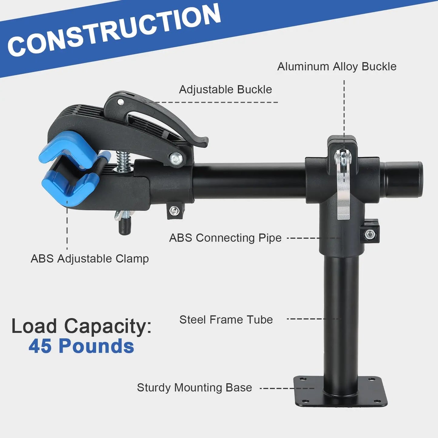 MTB Road Bike Work Stand 30kg Capacity Wall Mount