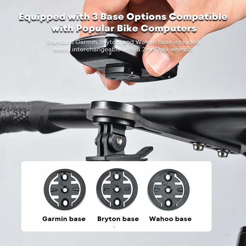 Carbonfaser-Fahrradhalterung für Garmin Wahoo GoPro, 28 g