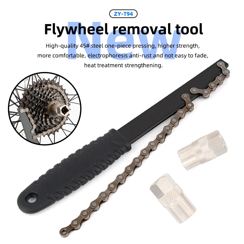 Bike Flywheel Removal Tool Kit 45 Steel 8-10 Speed Cassette Wrench