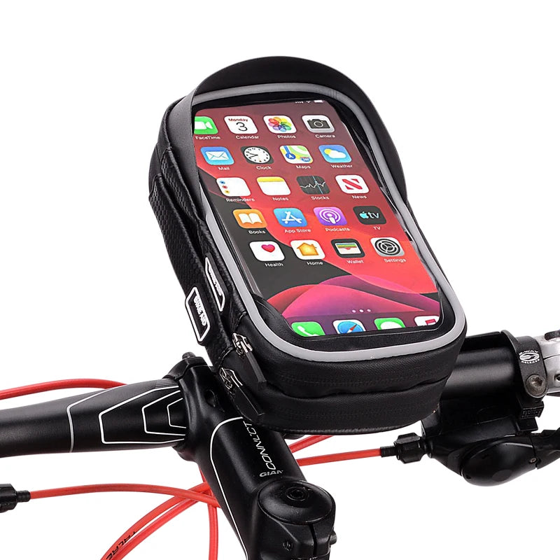 Fahrrad Doppel Schicht Lenker Tasche 360 Drehen Wasserdichte 6 Zoll