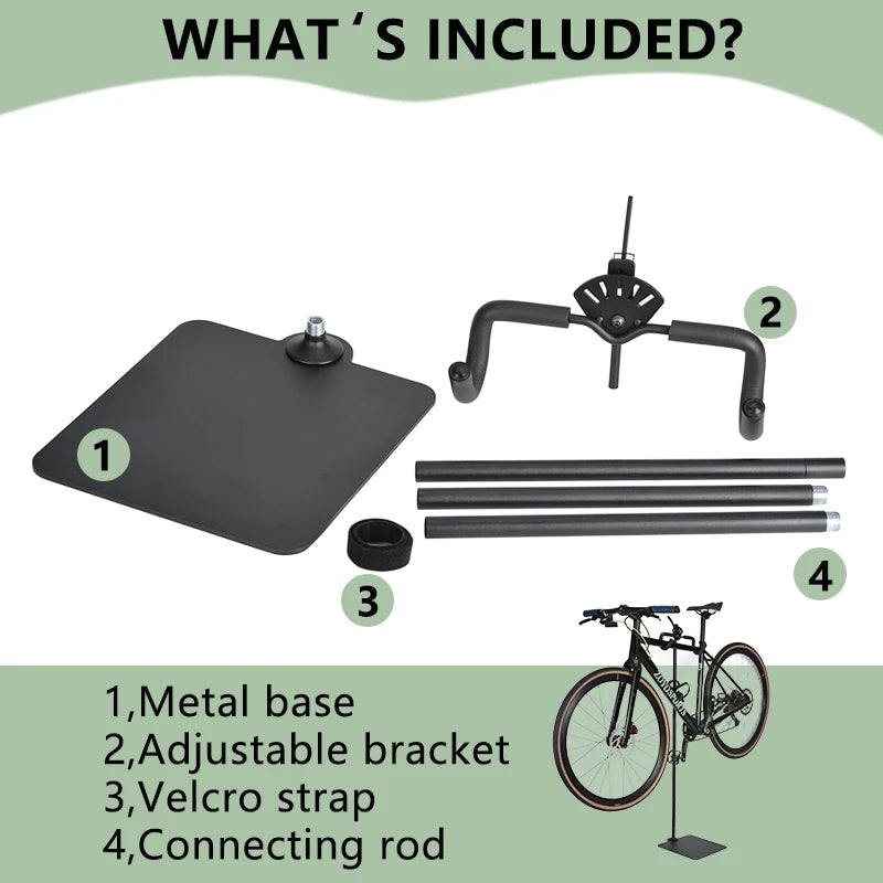 Floor Standing Bike Storage Rack Adjustable Height Carbon Steel
