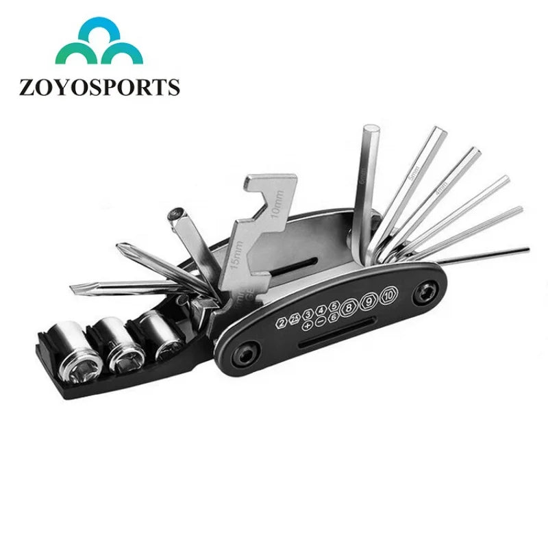 16 in 1 Bike Multi Tool Set - Hex Spoke Wrench Screwdriver for MTB Road Bikes