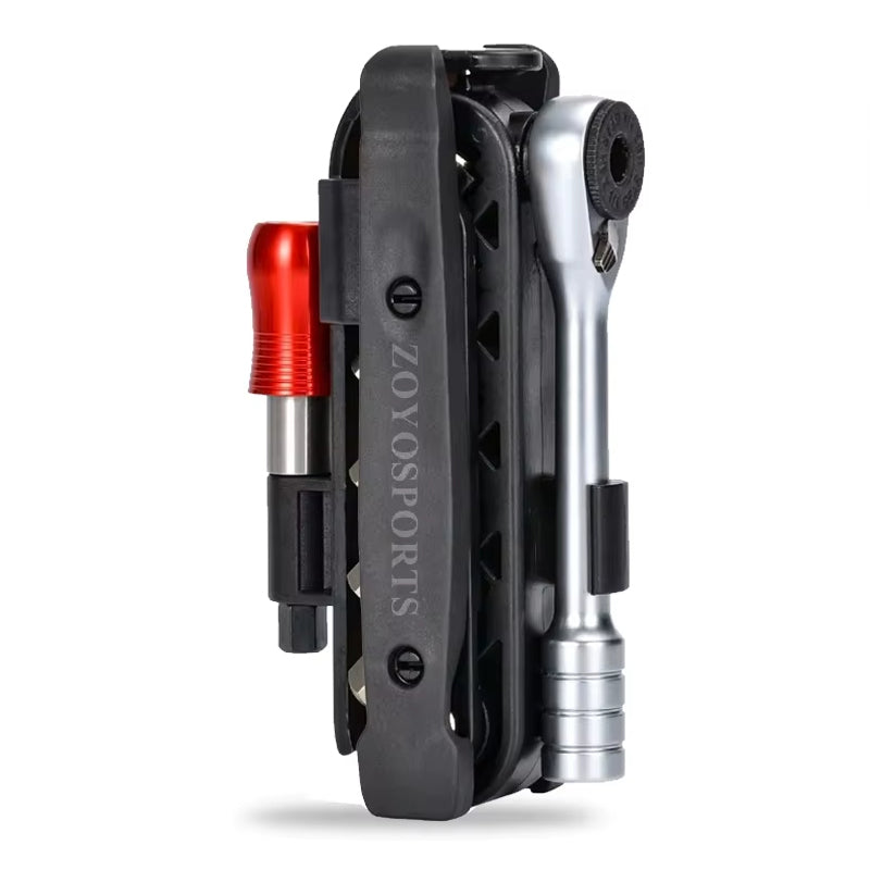 Portable Ratchet Wrench Tool Kit Multi Function Repair Tools Set with Quick Release Socket Tire Lever Screwdriver Spanner