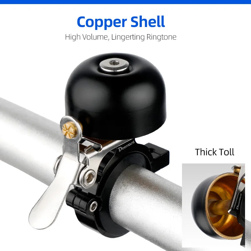 Brass Bike Bell 35mm High-Pitch 110dB Left/Right Hand Use