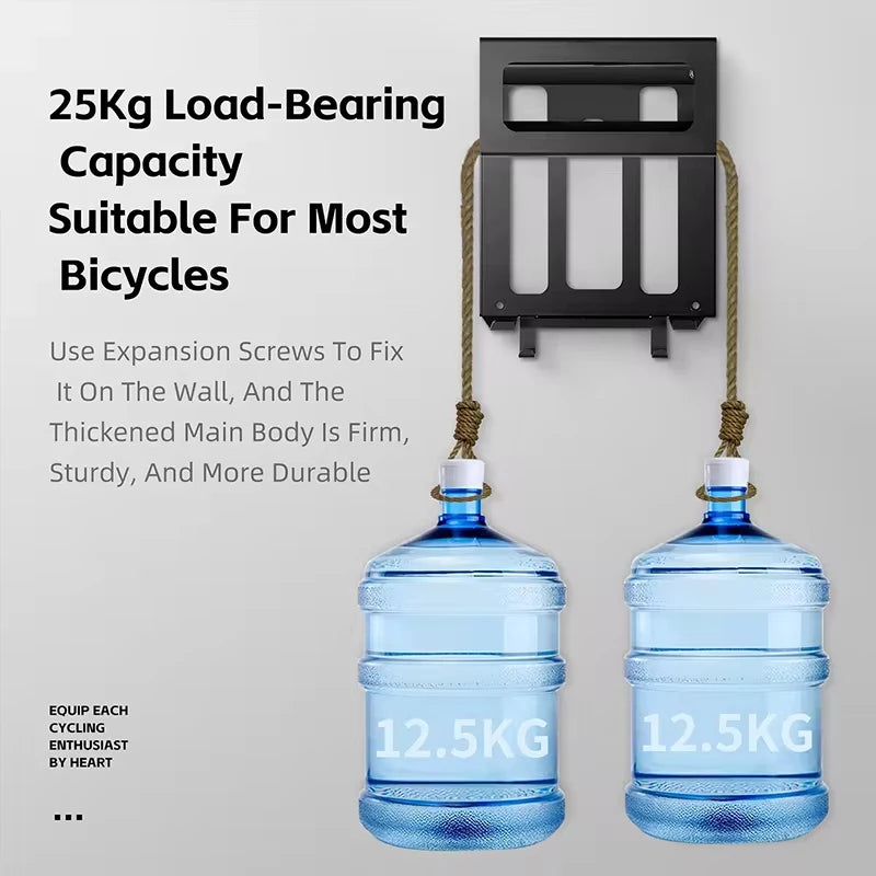 Fahrrad-Wandhalterung, robustes Stahl-Aufbewahrungsgestell mit 25 kg Tragkraft