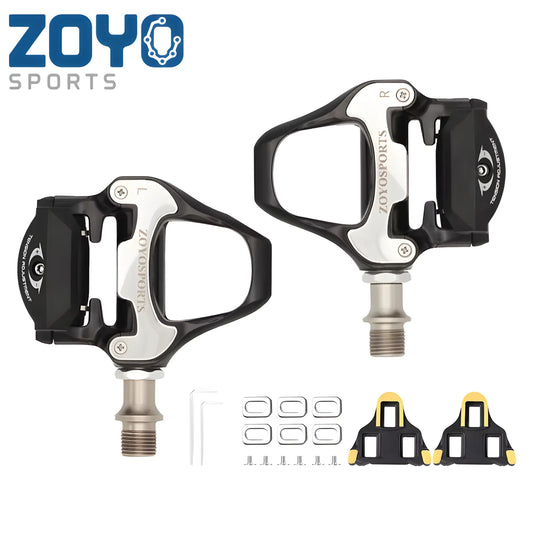 Lightweight SPD-SL Bike Pedals with Cleats Compatible Shimano