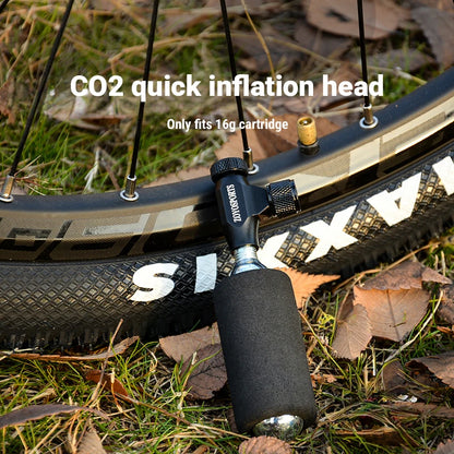 CO2 Inflator for Bikes Presta Schrader Compatible with Insulated Sleeve