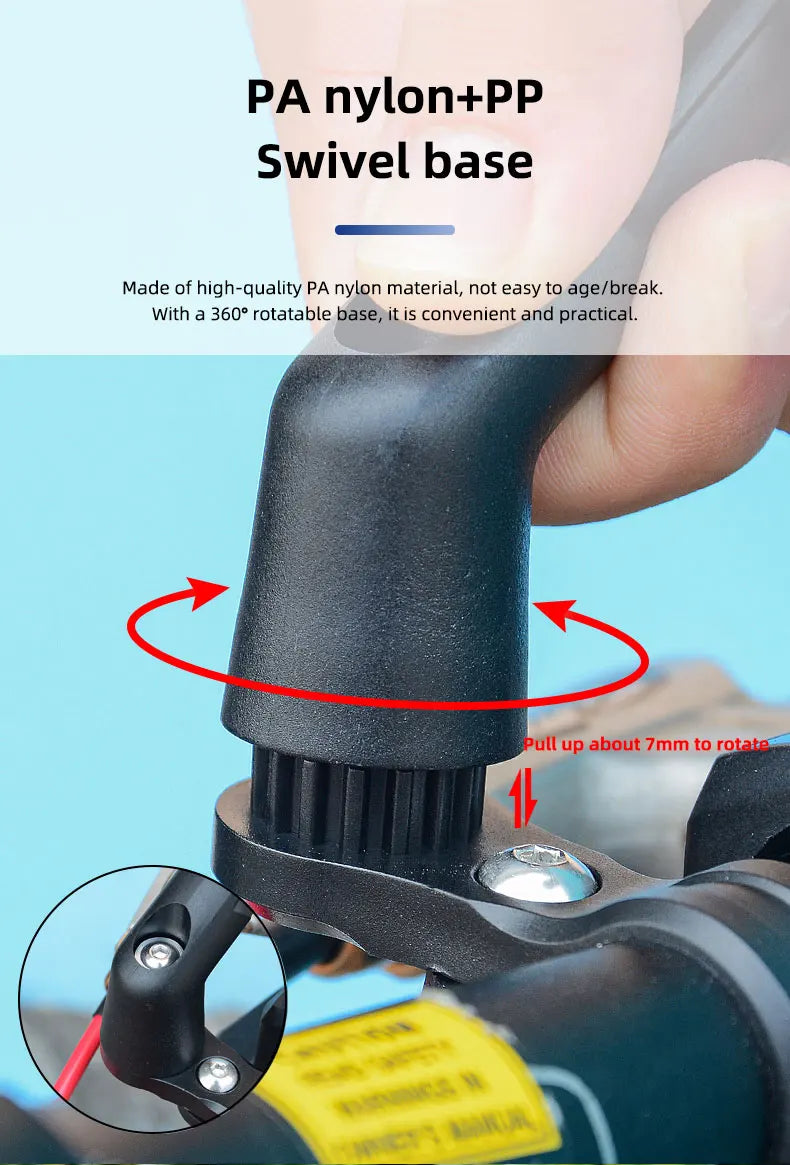 360° Adjustable Bike Mirror Anti-Glare HD for 20-23mm Handlebars