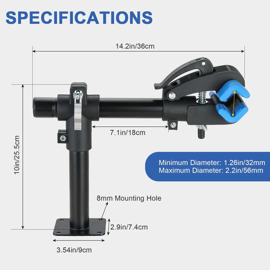 MTB Road Bike Work Stand 30kg Capacity Wall Mount