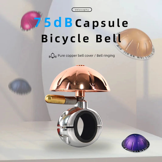 75dB Bicycle Bell 360° Rotating Paddle Pure Copper