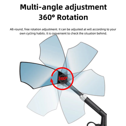 360° Adjustable Bike Mirror Anti-Glare HD for 20-23mm Handlebars