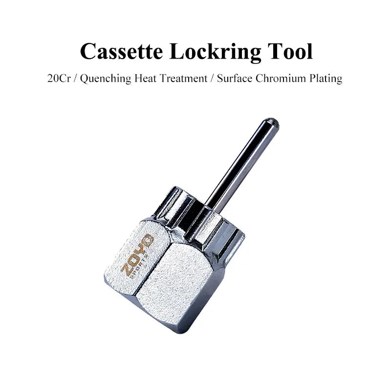 Zoyosports Zy T70 Cassette Flywheel Removal Tool 20cr Hardened Chrome Plated Sleeve Durable Silver Bike Repair