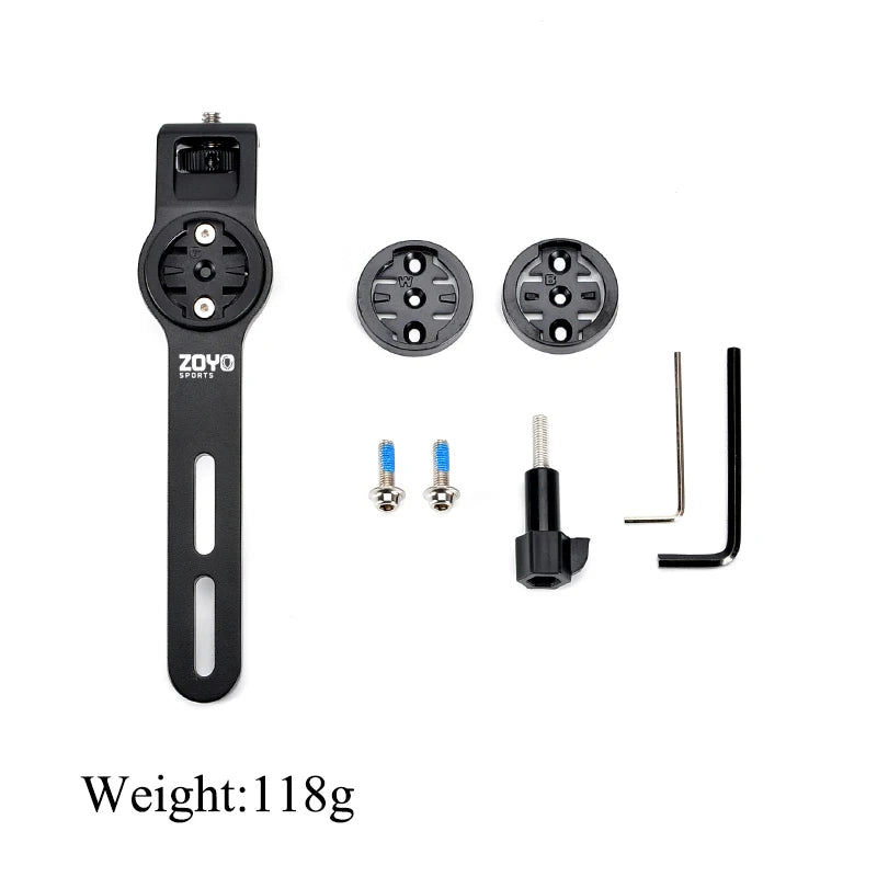 Zoyosports Bicycle Bracket Mtb Road Bicycle Light Holder Mount Support 360 Camera Bracket Bike Computer Fit For Bike Stem