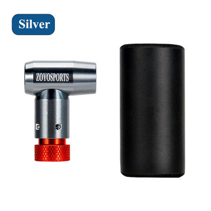 ZOYOSPORTS Portable Bike Pump Dual-use Portable Pump CO2 Aluminum Alloy CylinderDual-Valve Head 130psi Pump