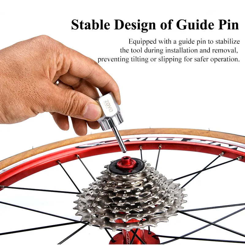 Zoyosports Zy T70 Cassette Flywheel Removal Tool 20cr Hardened Chrome Plated Sleeve Durable Silver Bike Repair
