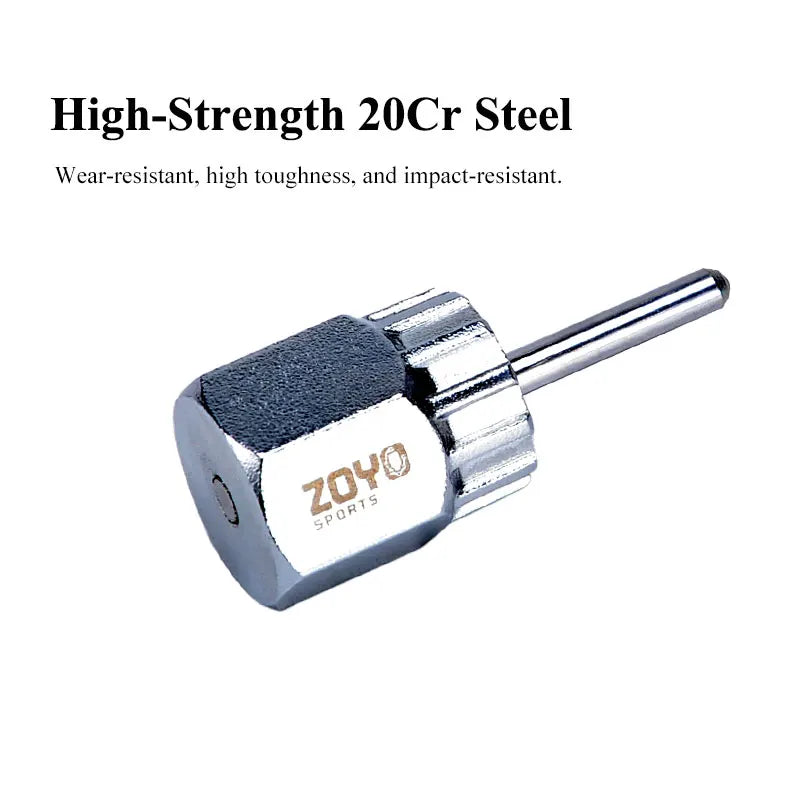 Zoyosports Zy T70 Cassette Flywheel Removal Tool 20cr Hardened Chrome Plated Sleeve Durable Silver Bike Repair