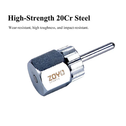 Zoyosports Zy T70 Cassette Flywheel Removal Tool 20cr Hardened Chrome Plated Sleeve Durable Silver Bike Repair