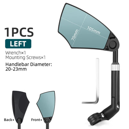 360° Adjustable Bike Mirror Anti-Glare HD for 20-23mm Handlebars