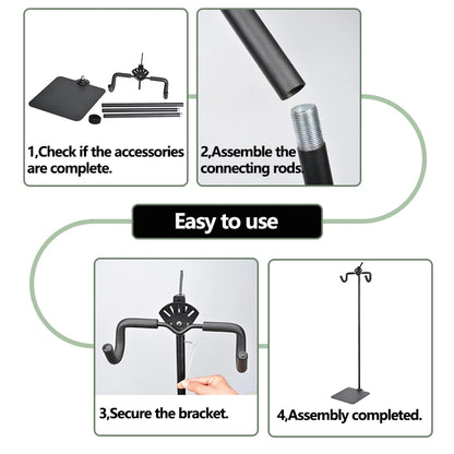 Floor Standing Bike Storage Rack Adjustable Height Carbon Steel