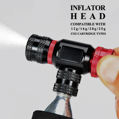 CO2 Inflator for Bikes Presta Schrader with Insulated Sleeve
