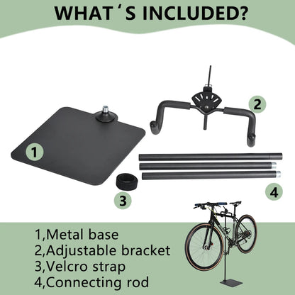 Floor Standing Bike Storage Rack Adjustable Height Carbon Steel