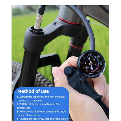 300PSI High Pressure Bike Shock Pump for Fork Suspension