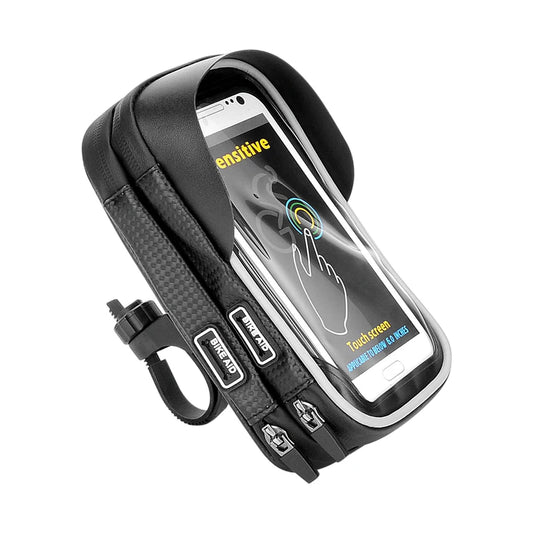 Bicycle Double Layer Handlebar Bag 360 Rotate Waterproof 6 Inch Phone