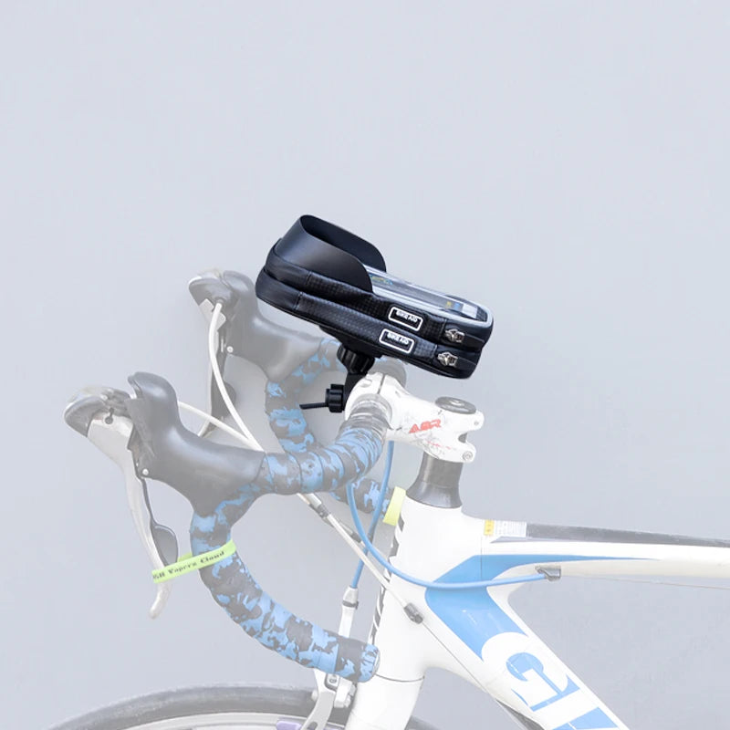 Bicycle Double Layer Handlebar Bag 360 Rotate Waterproof 6 Inch Phone