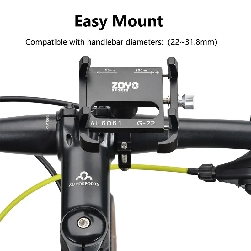 360 Adjustable Aluminum Alloy Bike Phone Mount Handlebar Holder