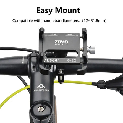 360 Adjustable Aluminum Alloy Bike Phone Mount Handlebar Holder