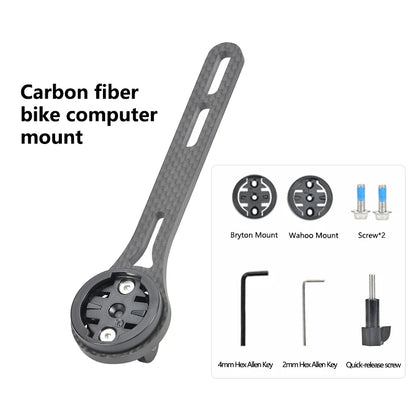 Carbon Fiber Bike Mount for Garmin Wahoo GoPro 28g