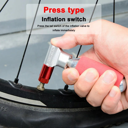 Press-Type Compact CO2 Inflator for Road & Mountain Bikes 1025