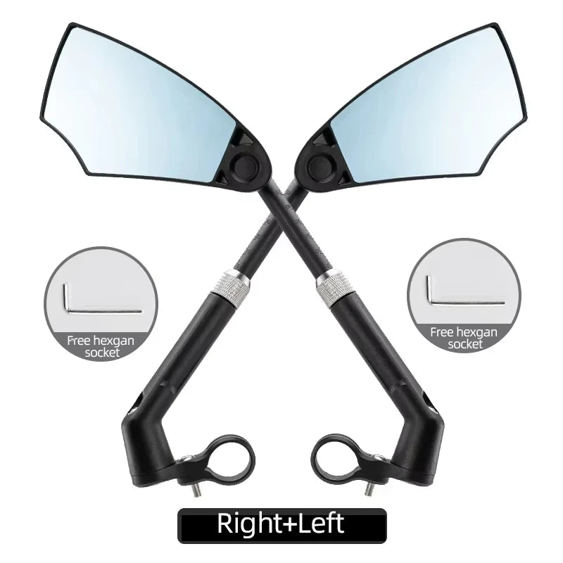 360° Adjustable Bike Mirror Anti-Glare HD for 20-23mm Handlebars