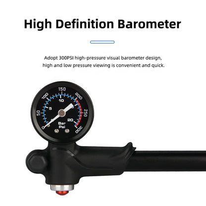 300PSI High Pressure Bike Shock Pump for Fork Suspension