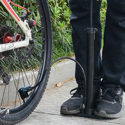 160PSI Bike Floor Pump with Barometer Schrader Presta Valve