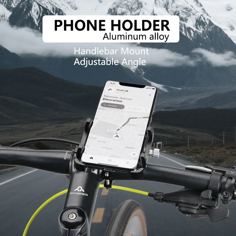 360 Adjustable Aluminum Alloy Bike Phone Mount Handlebar Holder