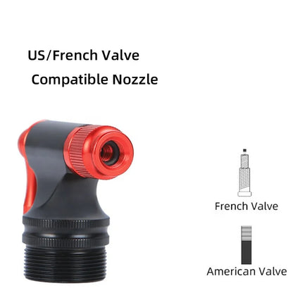 Aluminum CO2 Inflator for Bikes Schrader Presta Valves