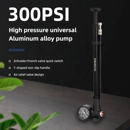 300PSI High Pressure Bike Shock Pump for Fork Suspension