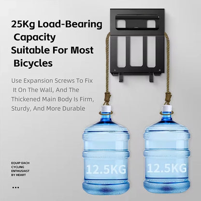 Fahrrad-Wandhalterung, robustes Stahl-Aufbewahrungsgestell mit 25 kg Tragkraft 