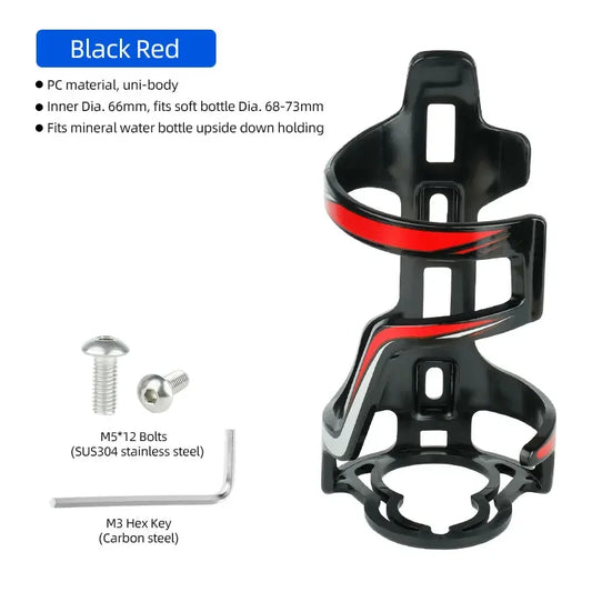 65mm PC Bike Water Bottle Cage Lightweight 43g Right Entry Holder