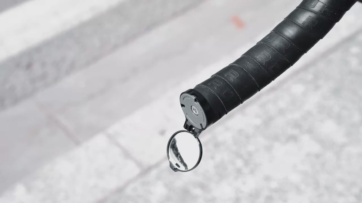 Bike Handlebar Plug Rearview Mirror 360° Rotatable HD Convex – product video