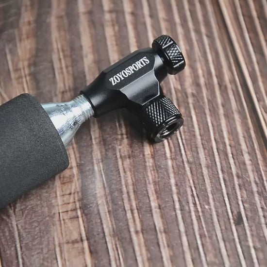 CO2 Inflator for Bikes Presta Schrader Compatible with Insulated Sleeve – product video
