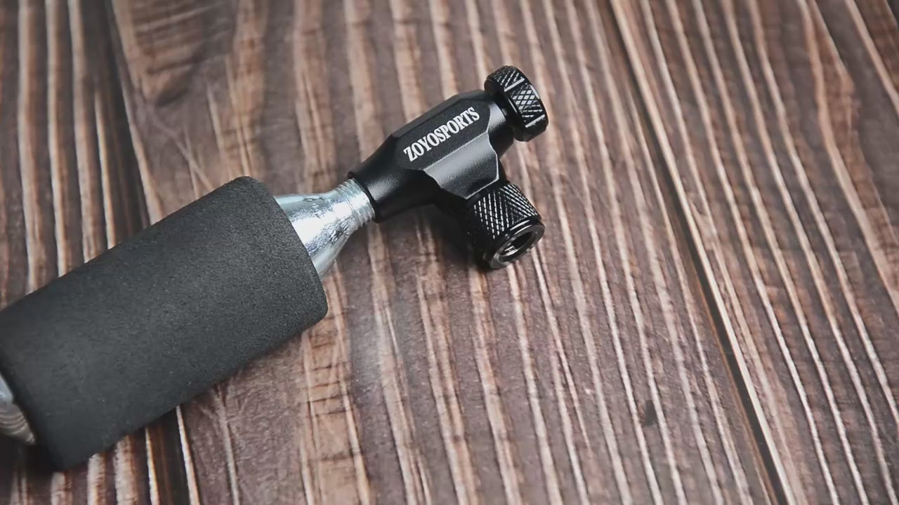 CO2 Inflator for Bikes Presta Schrader Compatible with Insulated Sleeve – product video