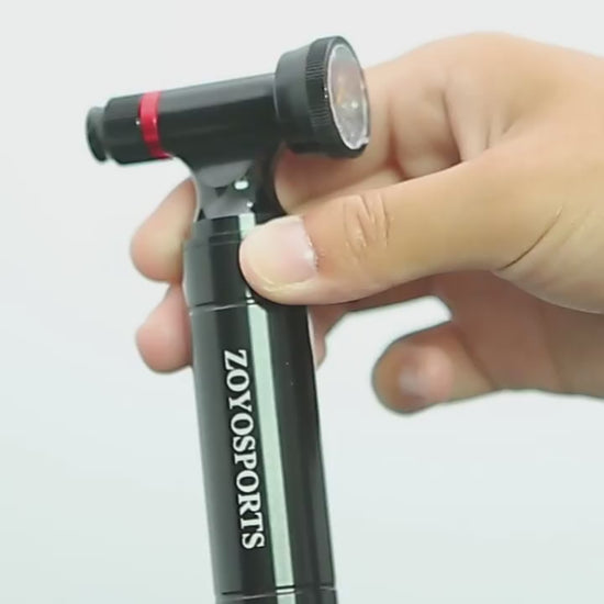 Aluminum CO2 Bike Inflator with Pressure Gauge Schrader Presta Valves – product video