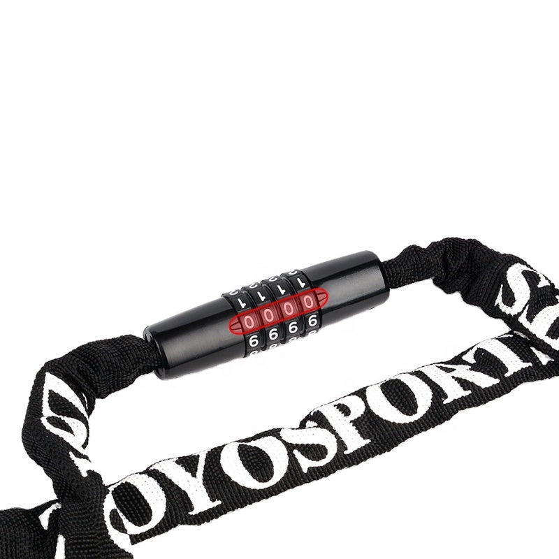 BL609 Four-Digit Combination Bicycle Chain Lock – 100 cm